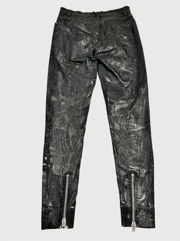 Vivienne Westwood  c.2010 Waxed Zip Denim Pants 