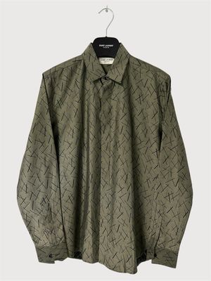 Saint Laurent Paris by Anthony Vaccarello FW2019 Sample Cross Jacquard Shirt 