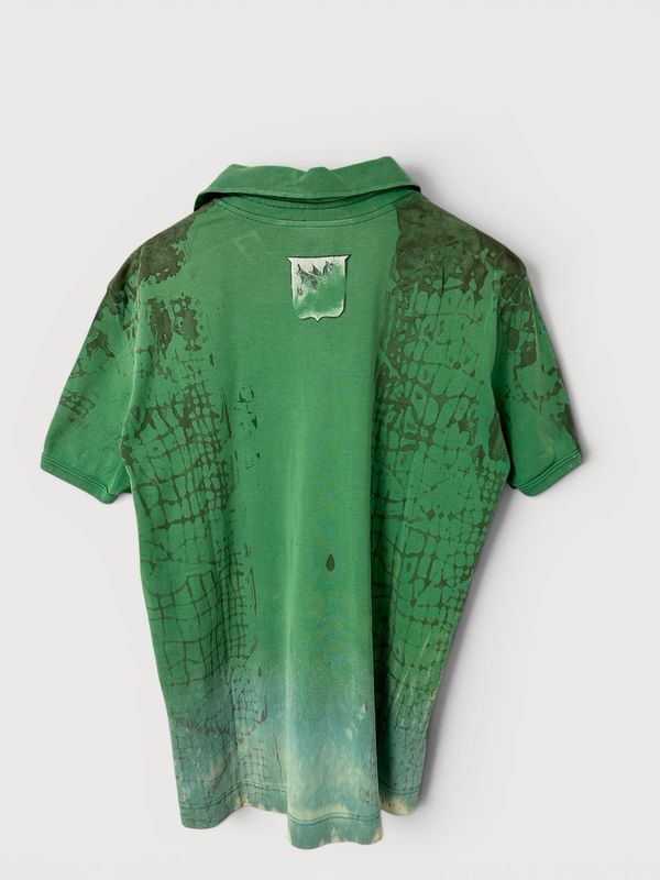 Dries Van Noten 2000s Crest Logo Johnny Collar Polo Shirt