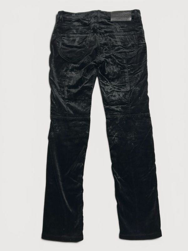 Balmain FW2011 Crushed Velvet Biker Pants