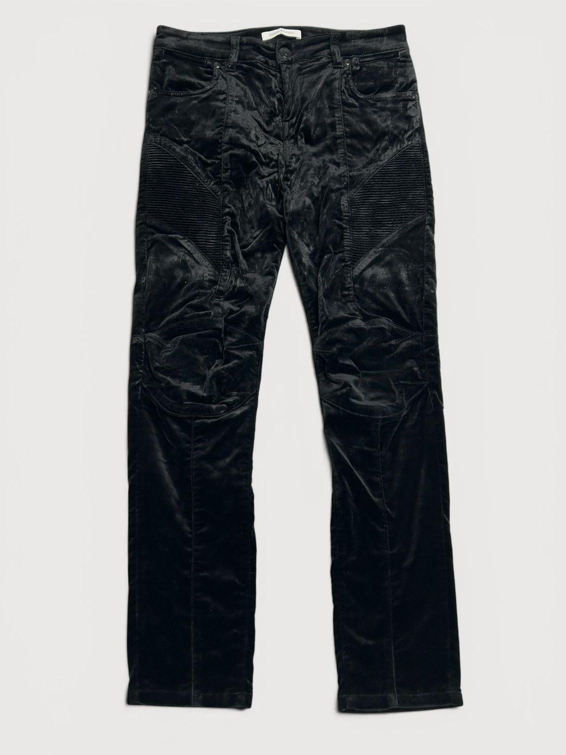 Balmain FW2011 Crushed Velvet Biker Pants