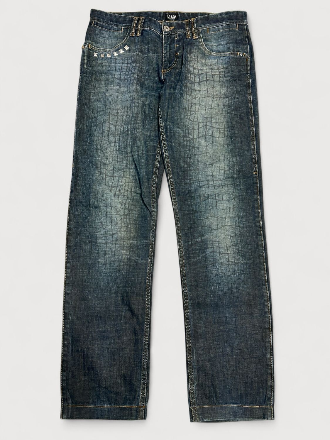 Dolce &amp; Gabbana  2000s Superaudacious Croc Print Denim