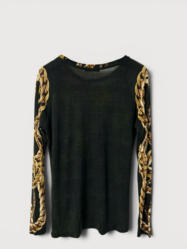 Balmain by Olivier Rousteing SS2013 Chain Print Long Sleeve