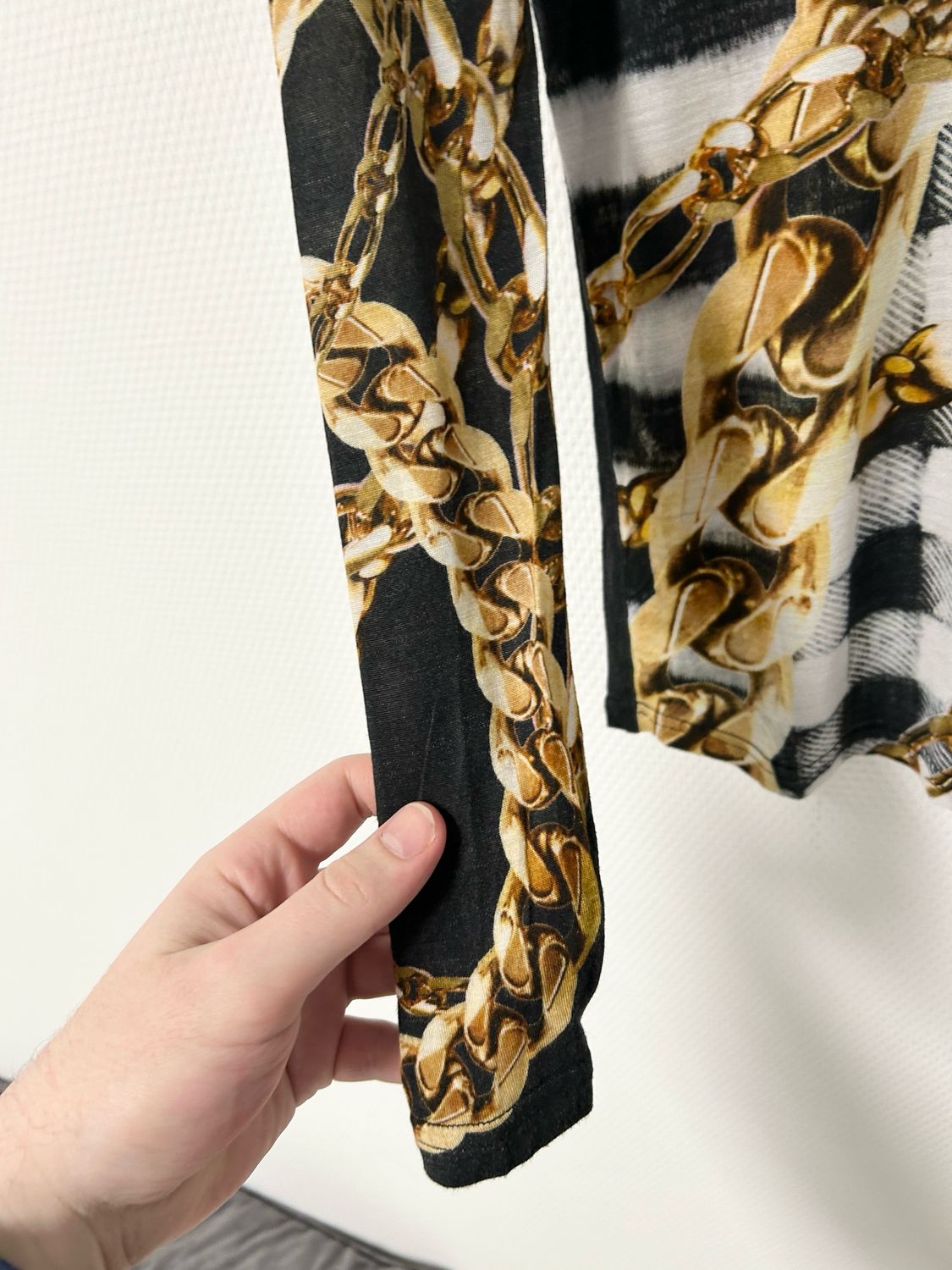 Balmain by Olivier Rousteing SS2013 Chain Print Long Sleeve