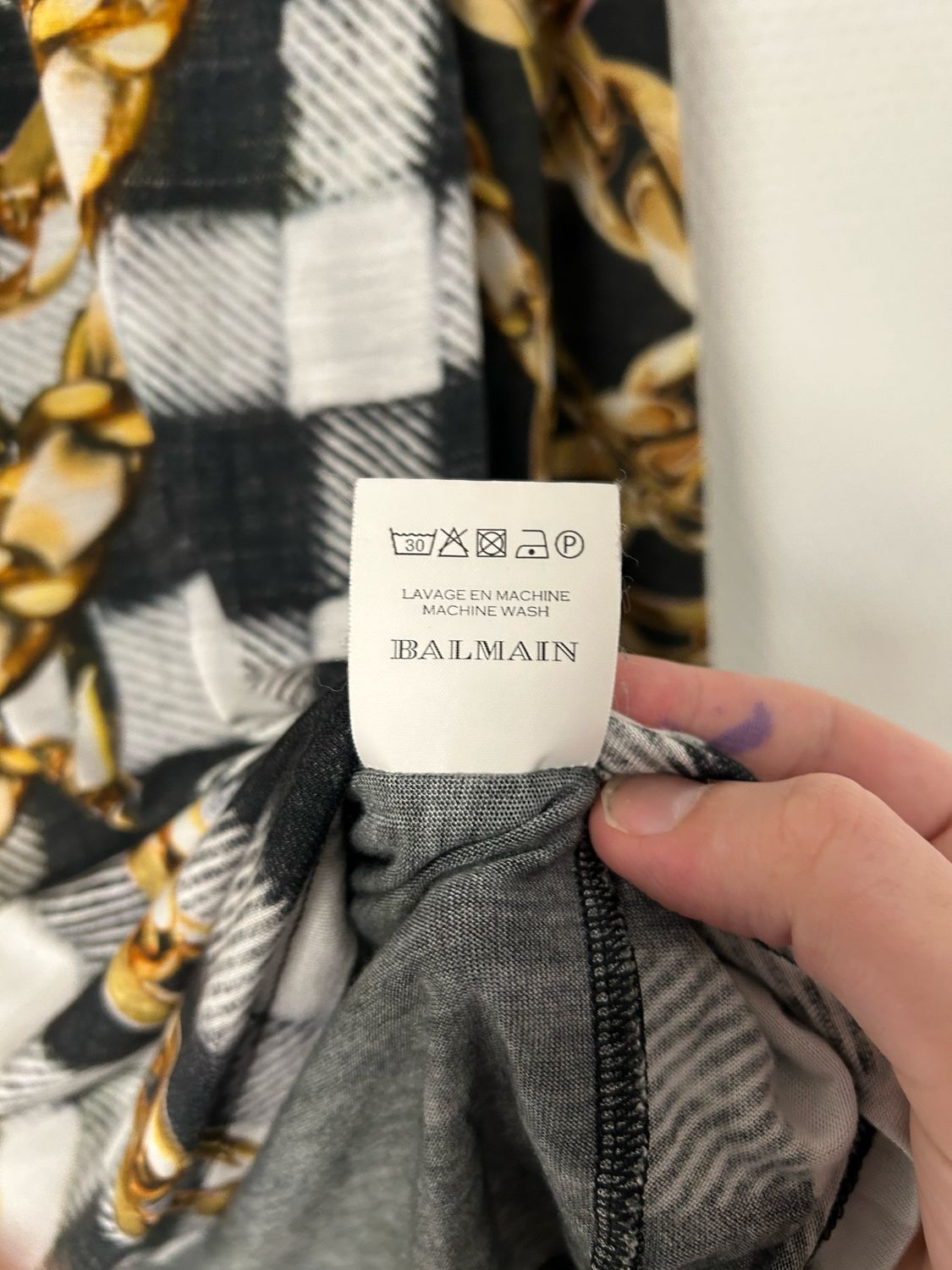 Balmain by Olivier Rousteing SS2013 Chain Print Long Sleeve