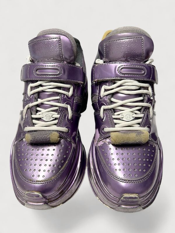 Maison Margiela by John Galliano 2018 Retro Fit Purple Metallic Platform Sneaker
