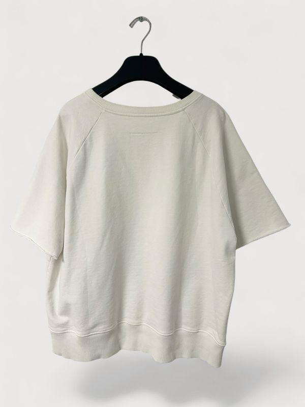 Maison Margiela  2022 Studded Logo Raw Cut Sweatshirt