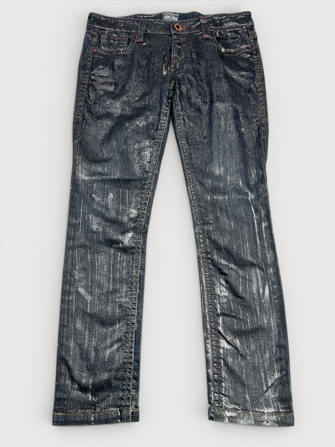 Jean Paul Gaultier 2000s Indigo Waxed Denim Jeans