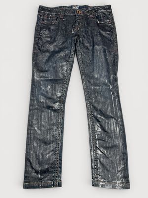 Jean Paul Gaultier 2000s Indigo Waxed Denim Jeans