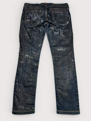 Jean Paul Gaultier 2000s Indigo Waxed Denim Jeans