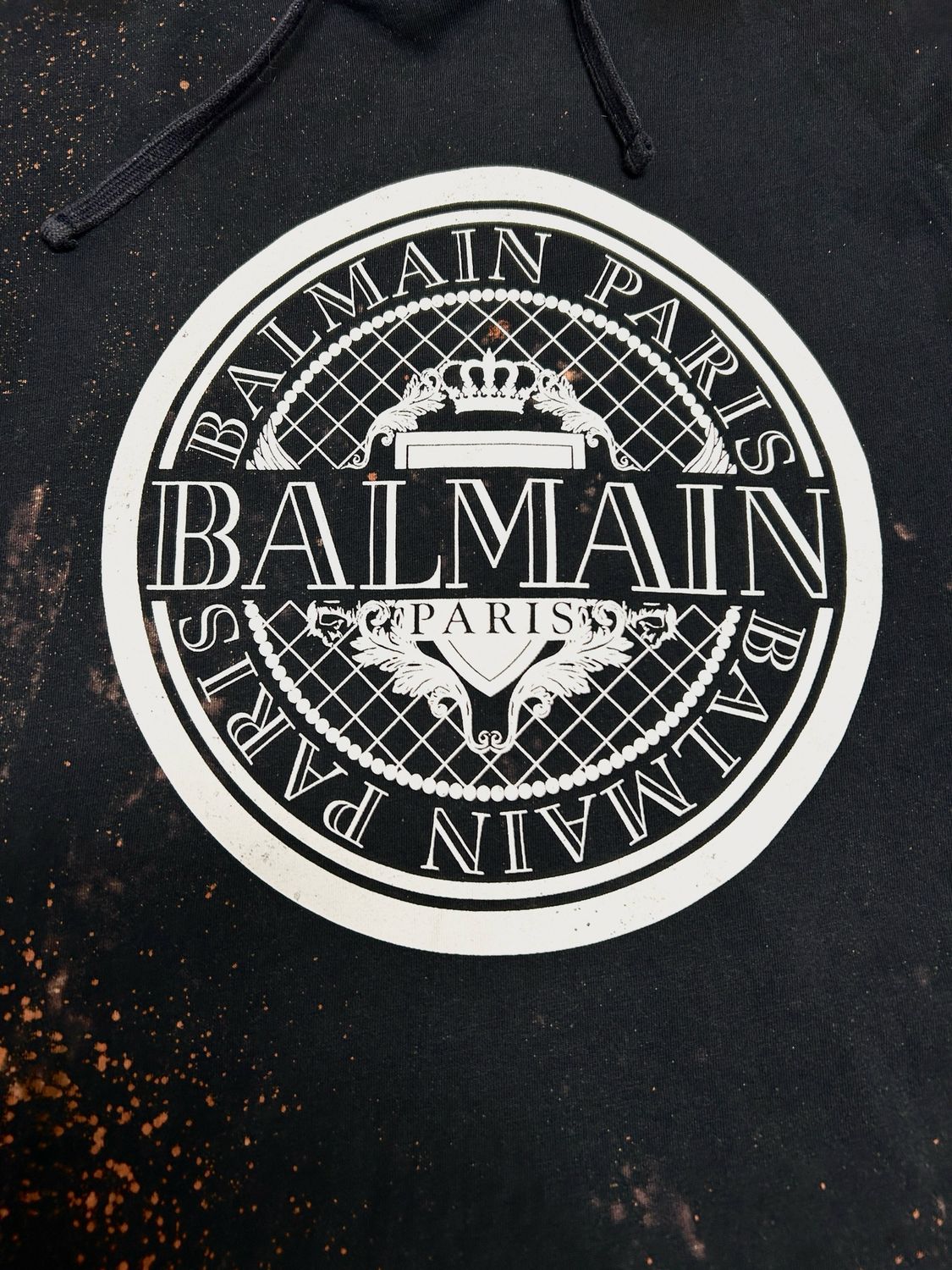 Balmain by Olivier Rousteing  SS2018 Crest Logo Spiked Hoodie