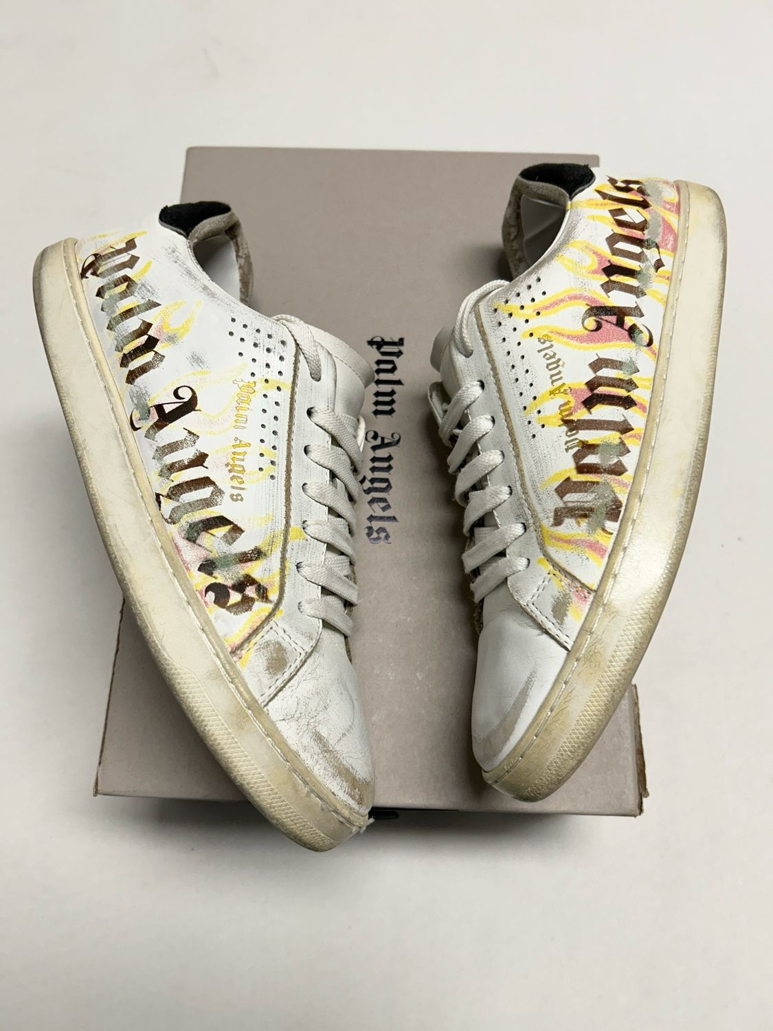 Palm Angels Flame Distressed Low Sneaker