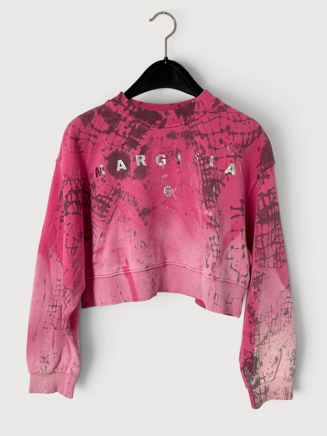 Maison Margiela  SS2023 Foil Logo Cropped Crewneck