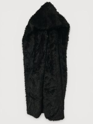 Balenciaga by Demna Demna  2023 Mud Show Hooded Faux Fur Scarf 