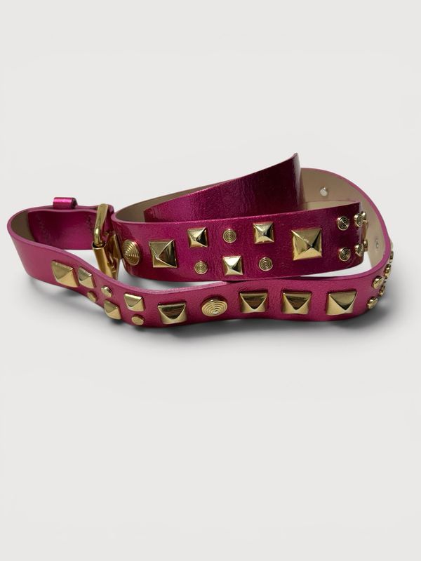 Matthew Williamson  Pink Studded Leather Belt
