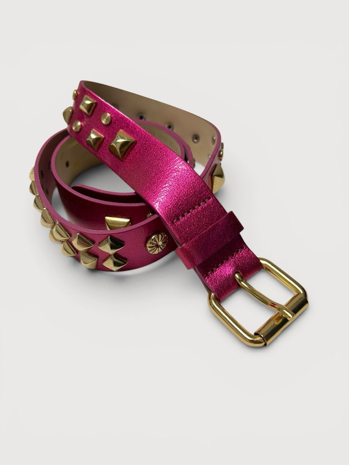 Matthew Williamson  Pink Studded Leather Belt