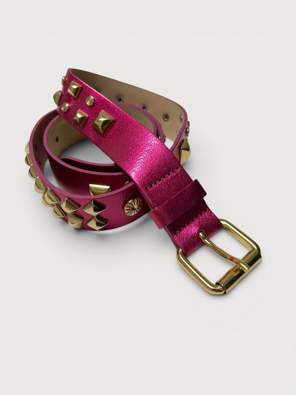 Matthew Williamson  Pink Studded Leather Belt