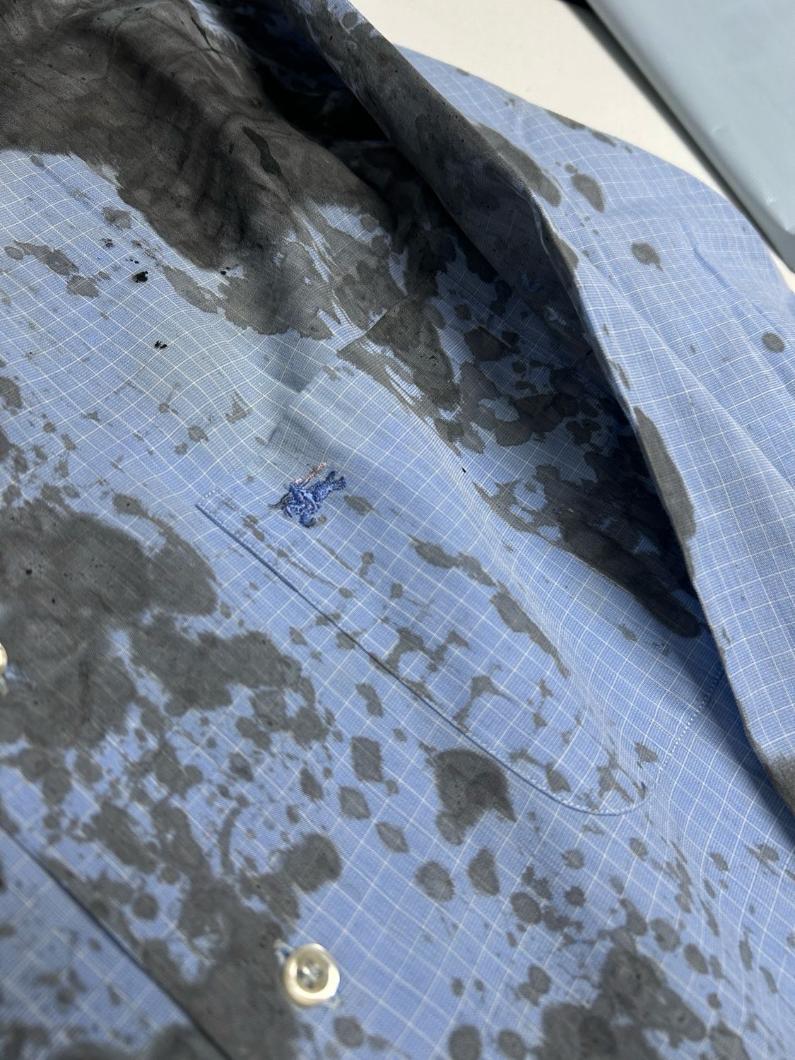 Burberry Skull Print Check Shirt