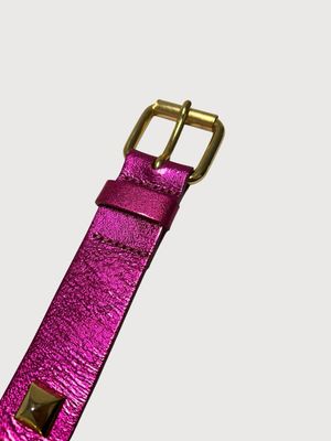 Matthew Williamson  Pink Metallic Studded Belt