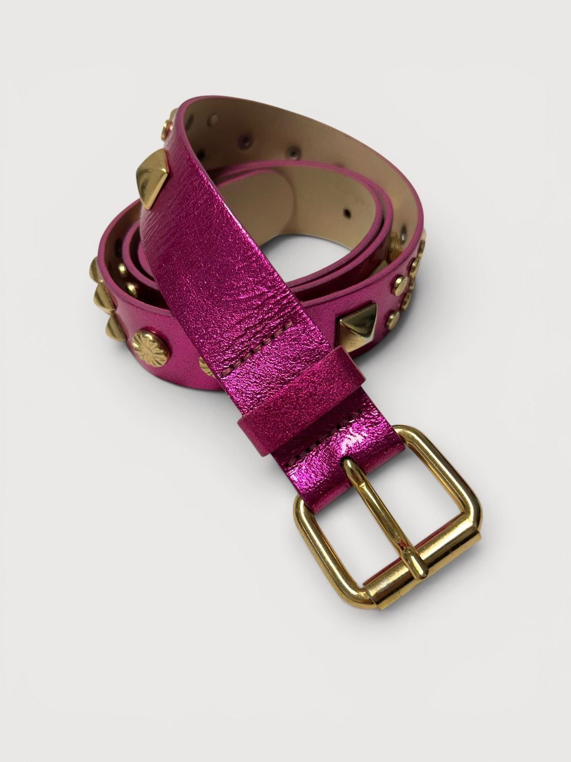 Matthew Williamson  Pink Metallic Studded Belt