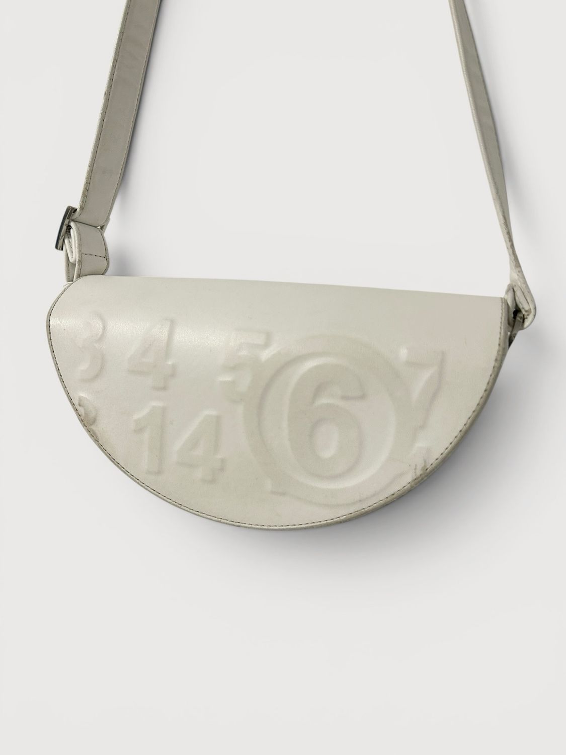 Maison Margiela "Half Moon" Embossed Number Logo Shoulder Bag