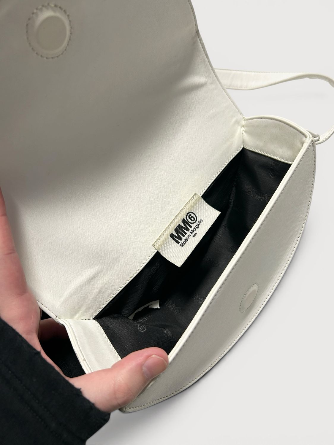 Maison Margiela "Half Moon" Embossed Number Logo Shoulder Bag