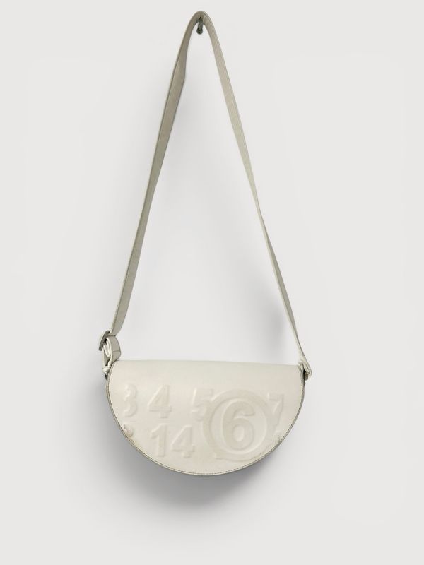 Maison Margiela "Half Moon" Embossed Number Logo Shoulder Bag