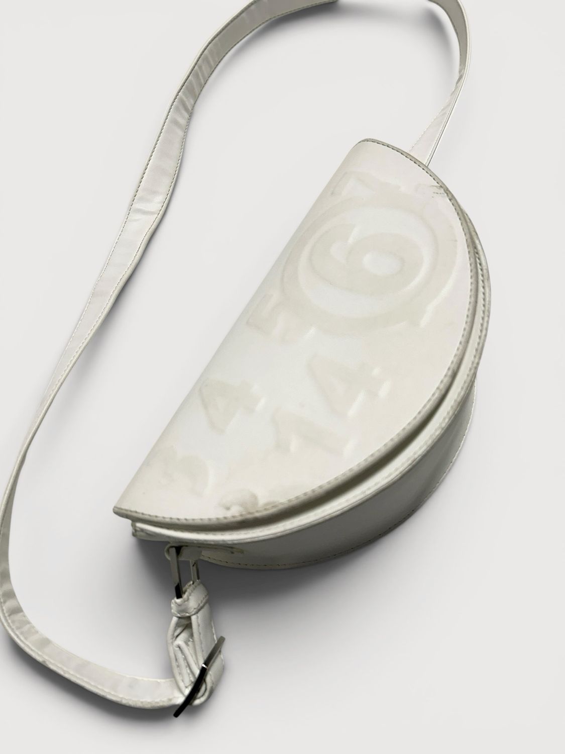 Maison Margiela "Half Moon" Embossed Number Logo Shoulder Bag
