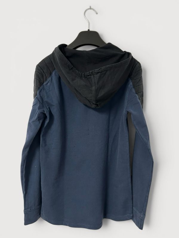 Balmain FW2015 Velvet Logo Panel Hoodie