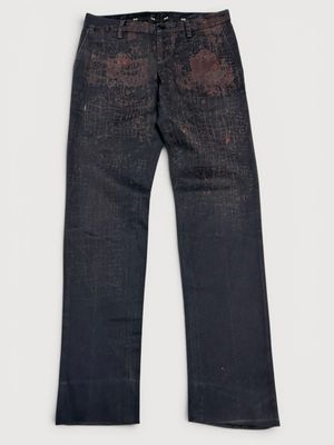 Dolce &amp; Gabbana 2000s Brad Croc Print Suit Pants