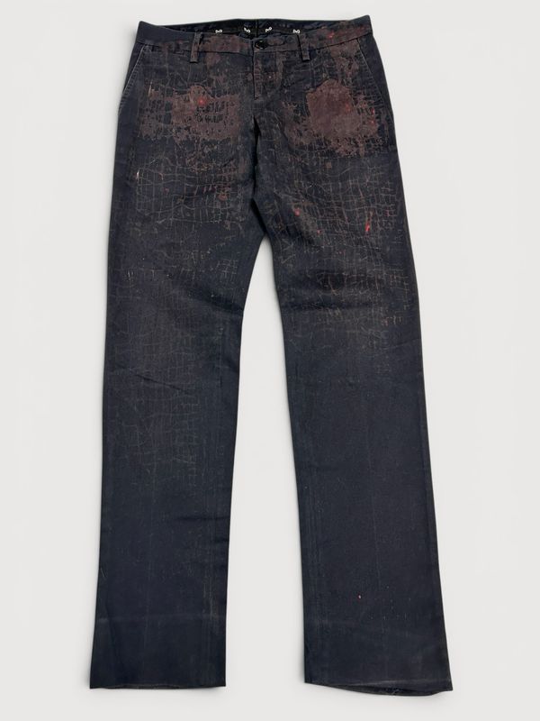 Dolce &amp; Gabbana 2000s Brad Croc Print Suit Pants