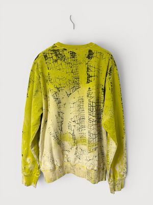 Dsquared2 by Dean &amp; Dan Caten  SS2020 Milano Logo Bleach Dyed Crewneck