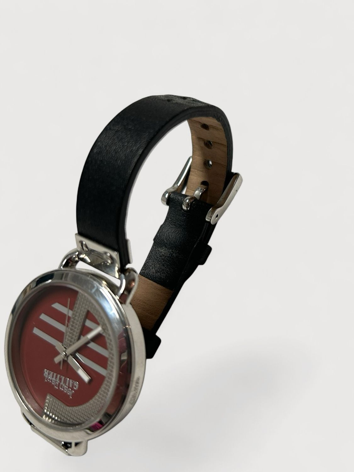 Jean Paul Gaultier “Sector Dial” Leather Strap Watch