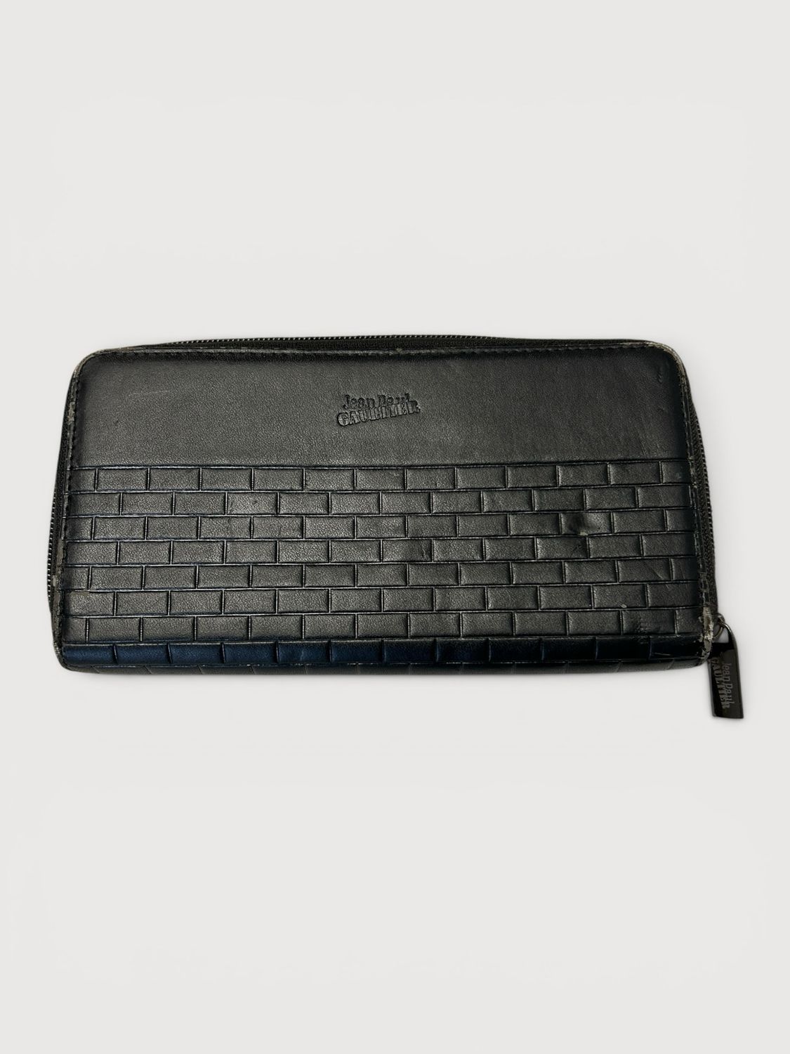 Jean Paul Gaultier Brick Embossed Zip Wallet