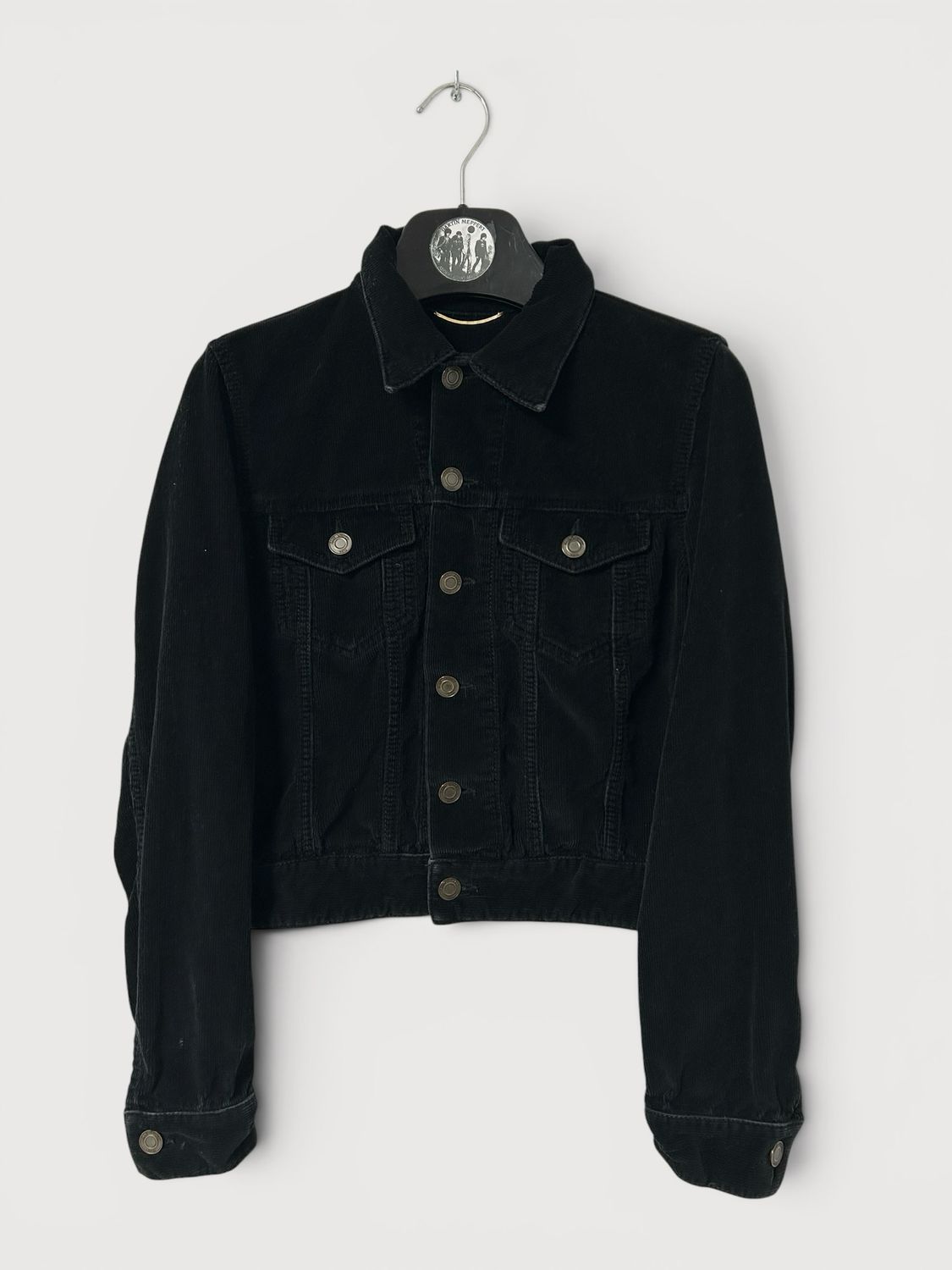 Saint Laurent Paris by Anthony Vaccarello SS2021 Sample Black Corduroy Trucker Jacket