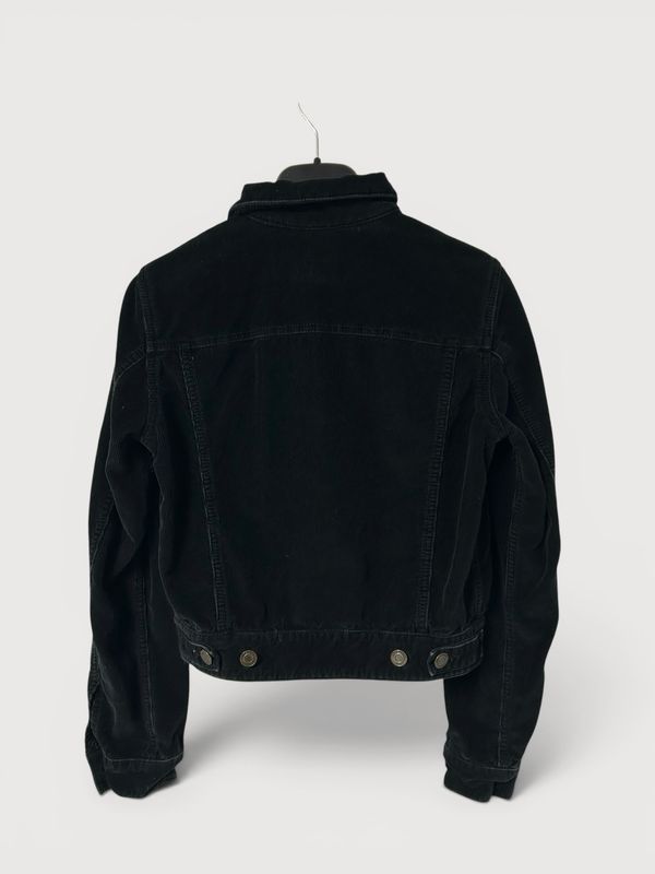 Saint Laurent Paris by Anthony Vaccarello SS2021 Sample Black Corduroy Trucker Jacket
