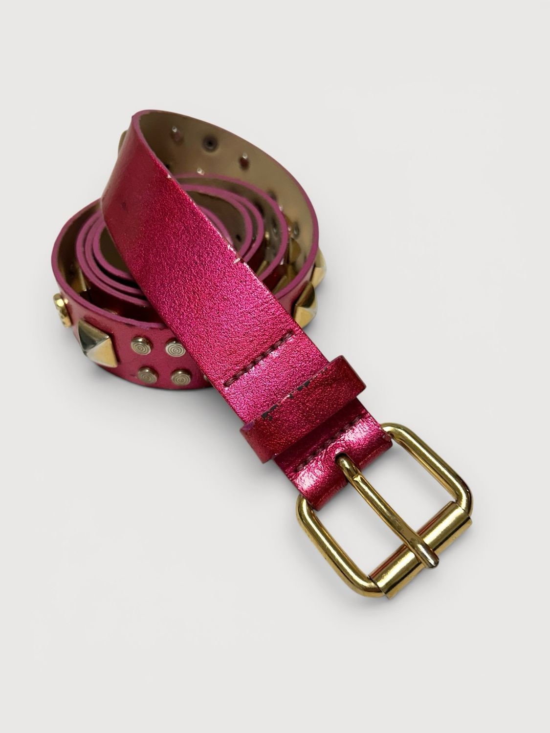 Matthew Williamson  Studded Metallic Pink Belt