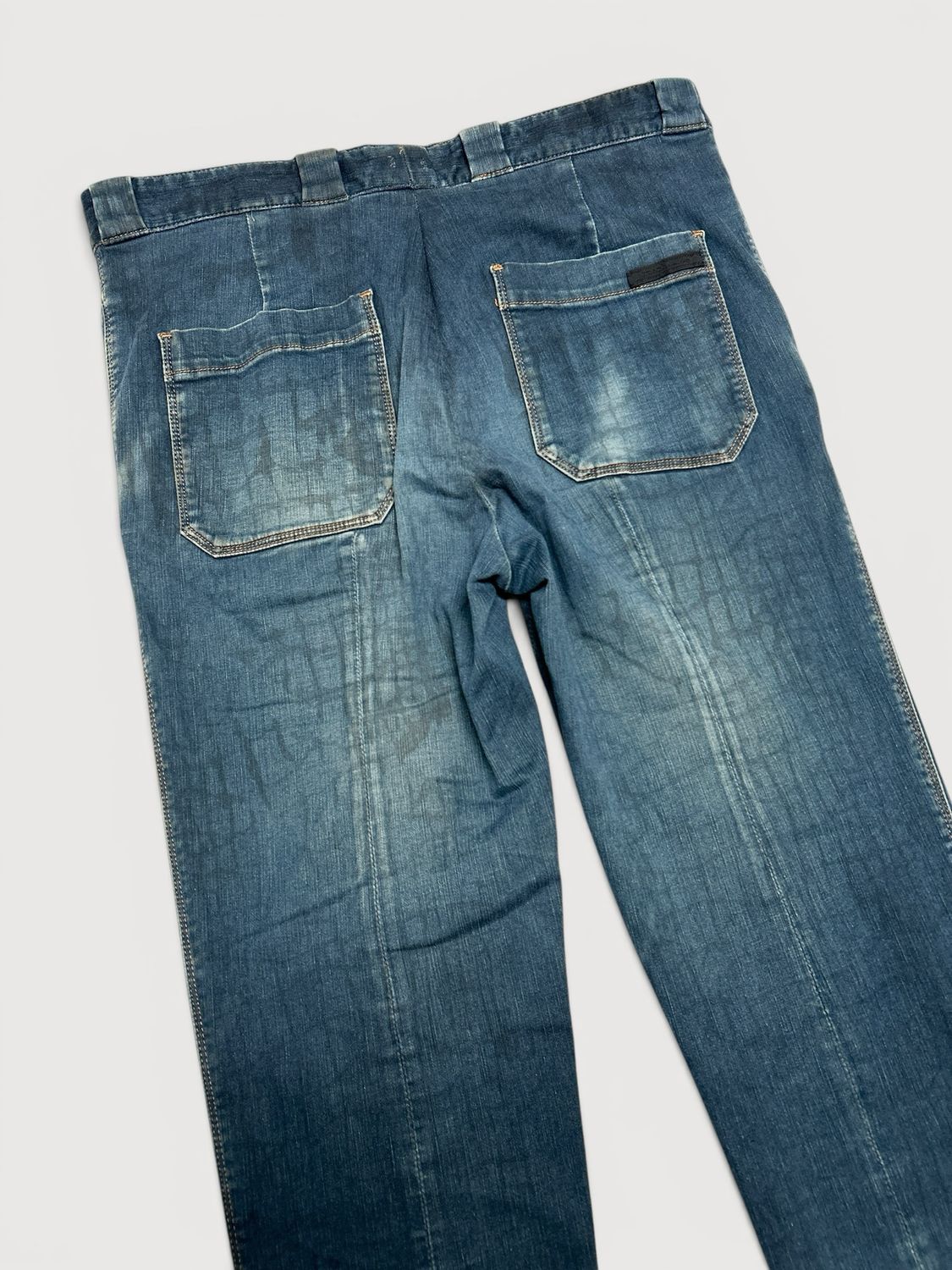 Prada  FW2008 Croc Print Back Seam Denim