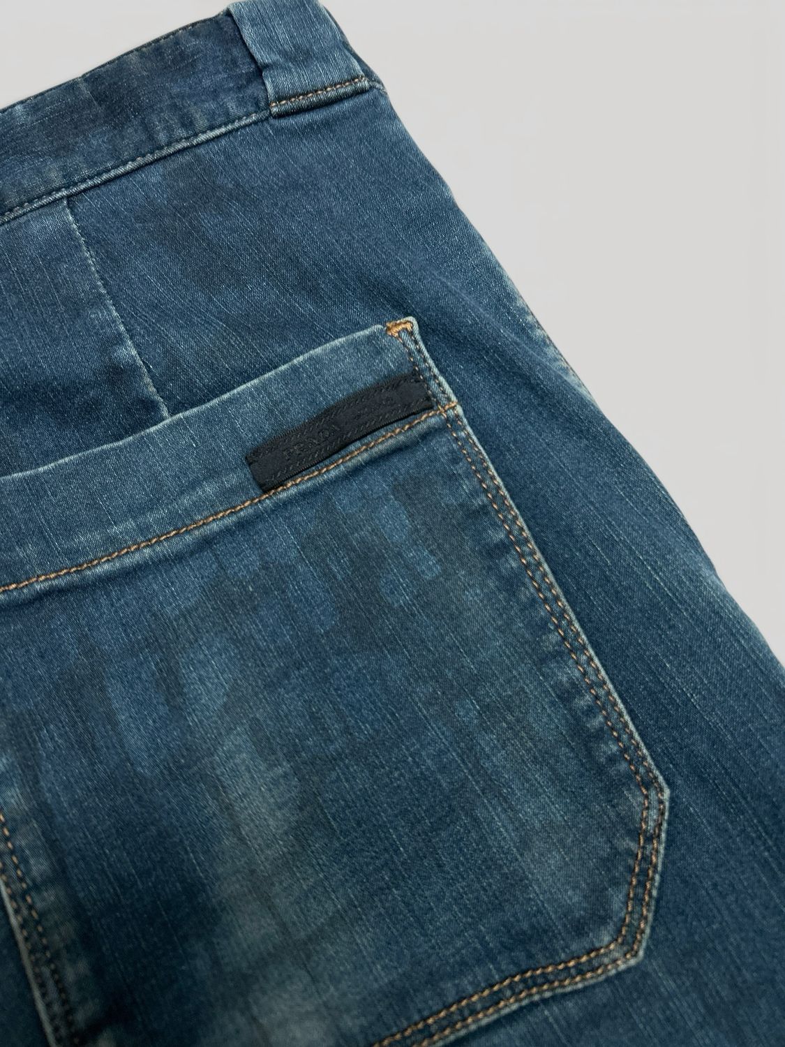 Prada  FW2008 Croc Print Back Seam Denim