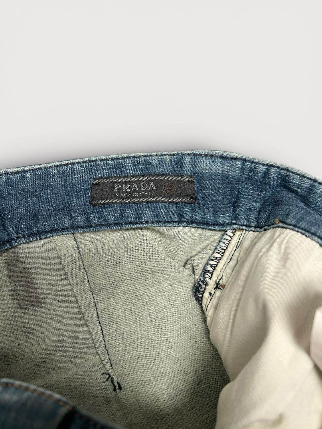 Prada  FW2008 Croc Print Back Seam Denim