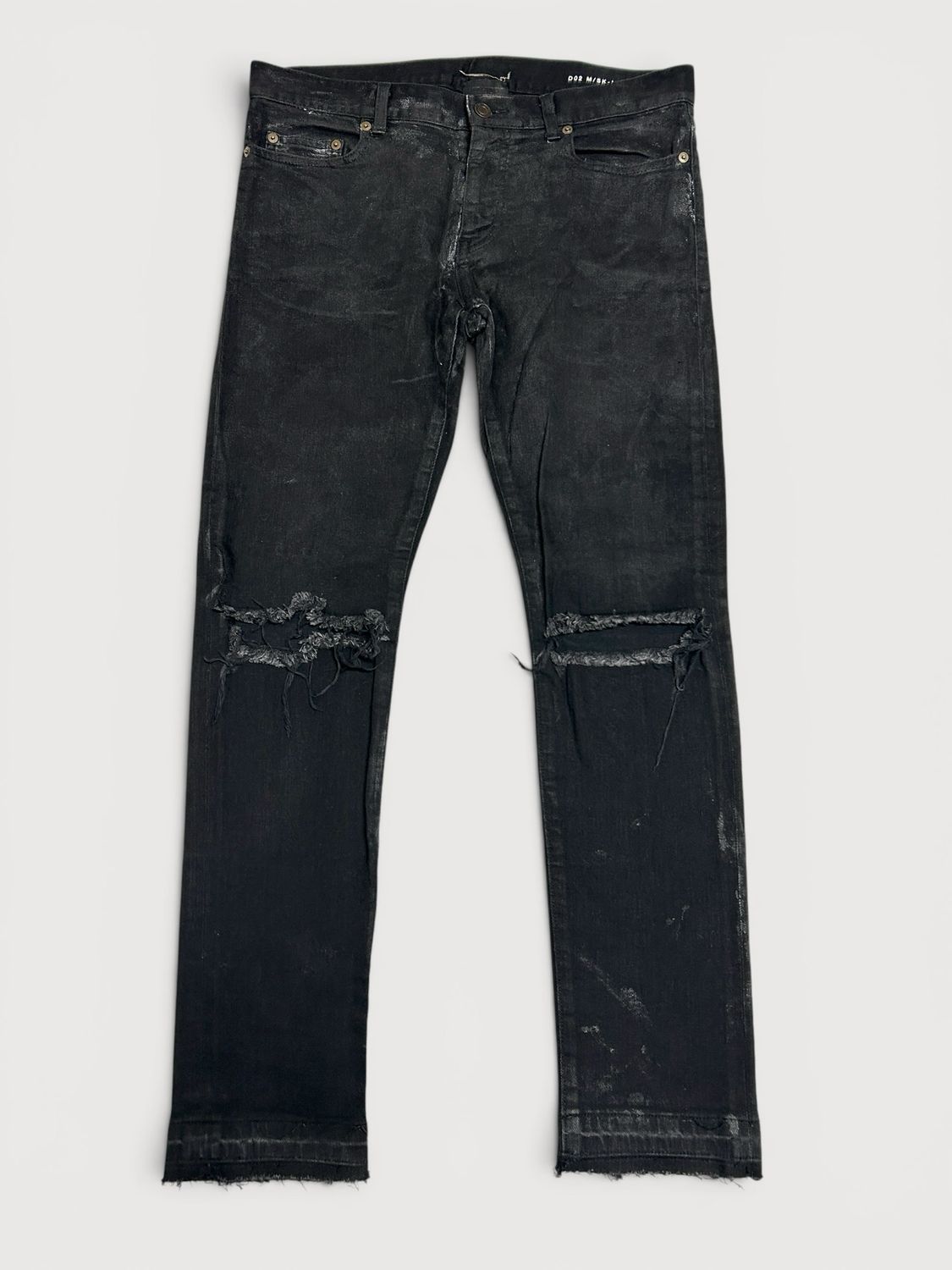 Saint Laurent Paris by Hedi Slimane  FW2015 D02 Distressed Waxed Japanese Denim