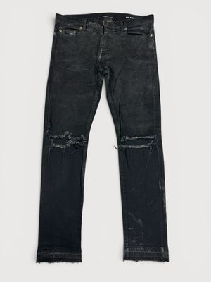Saint Laurent Paris by Hedi Slimane  FW2015 D02 Distressed Waxed Japanese Denim