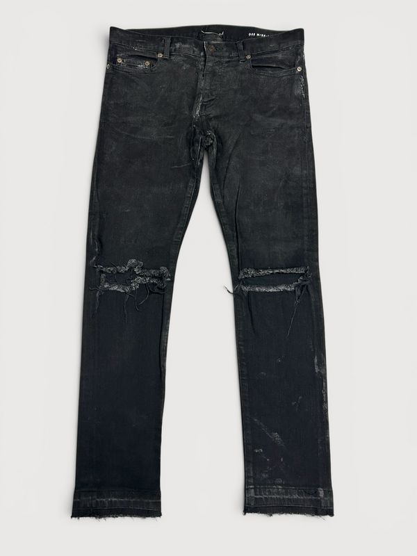 Saint Laurent Paris by Hedi Slimane  FW2015 D02 Distressed Waxed Japanese Denim