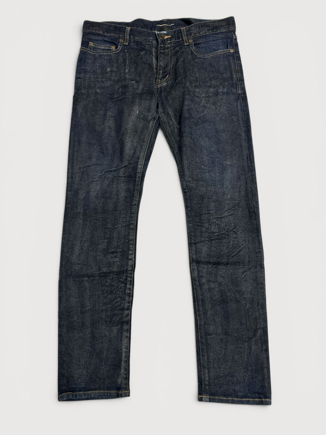 Saint Laurent Paris by Hedi Slimane  FW2016 D02 Indigo Waxed Denim