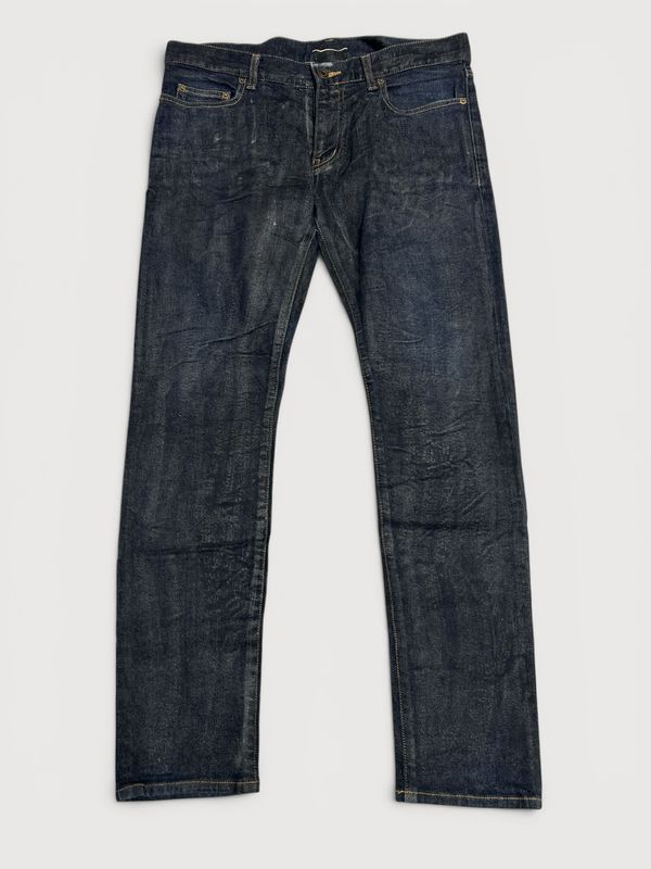 Saint Laurent Paris by Hedi Slimane  FW2016 D02 Indigo Waxed Denim