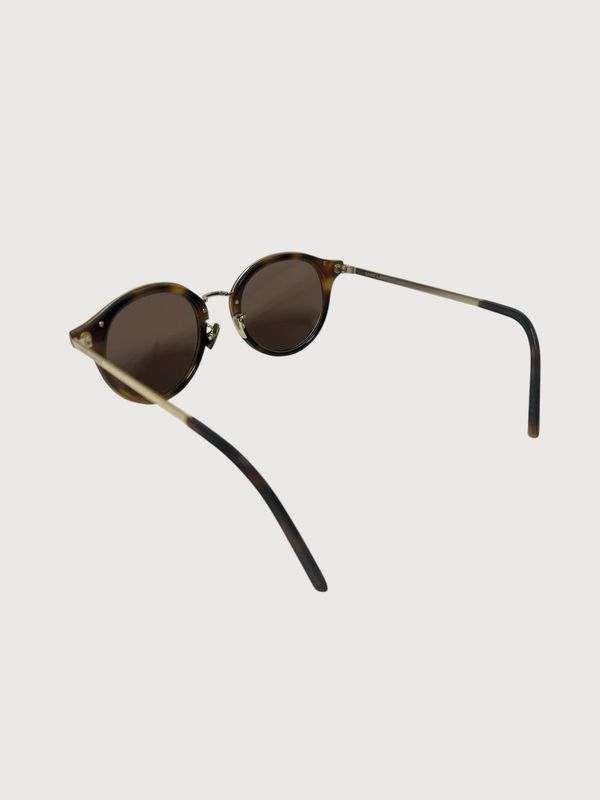 Saint Laurent Paris by Hedi Slimane FW2014 SL57 Havana Round Sunglasses