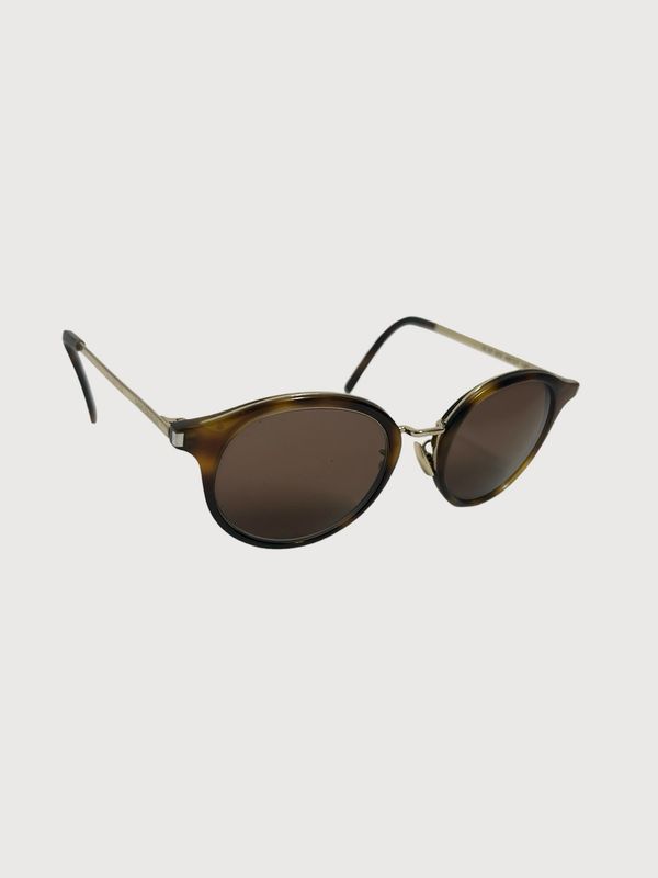 Saint Laurent Paris by Hedi Slimane FW2014 SL57 Havana Round Sunglasses