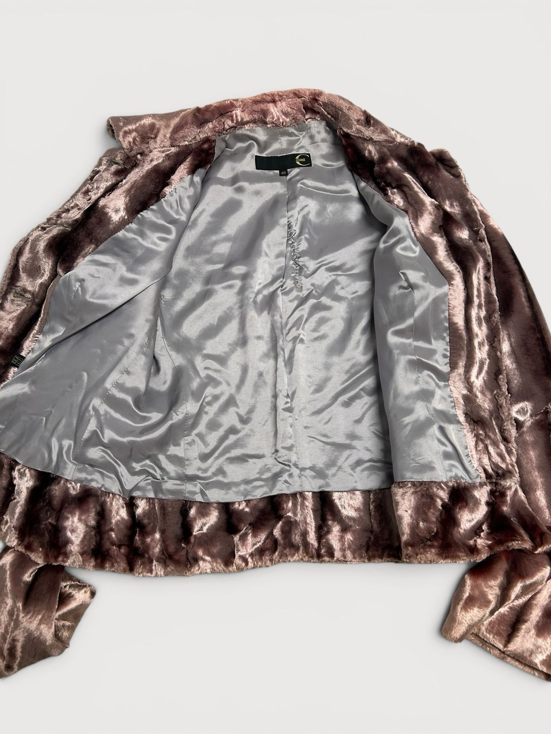 Cavalli AW2004 Faux Fur Patchwork Jacket