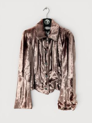 Cavalli AW2004 Faux Fur Patchwork Jacket