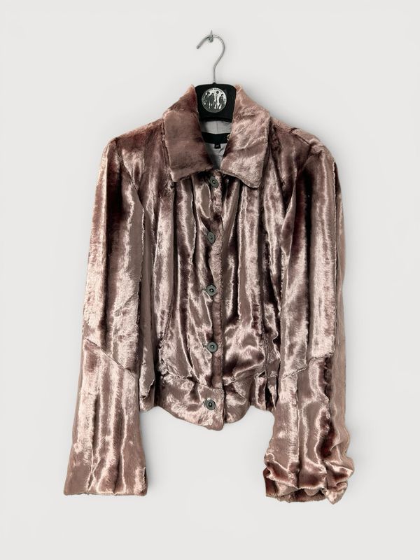 Cavalli AW2004 Faux Fur Patchwork Jacket